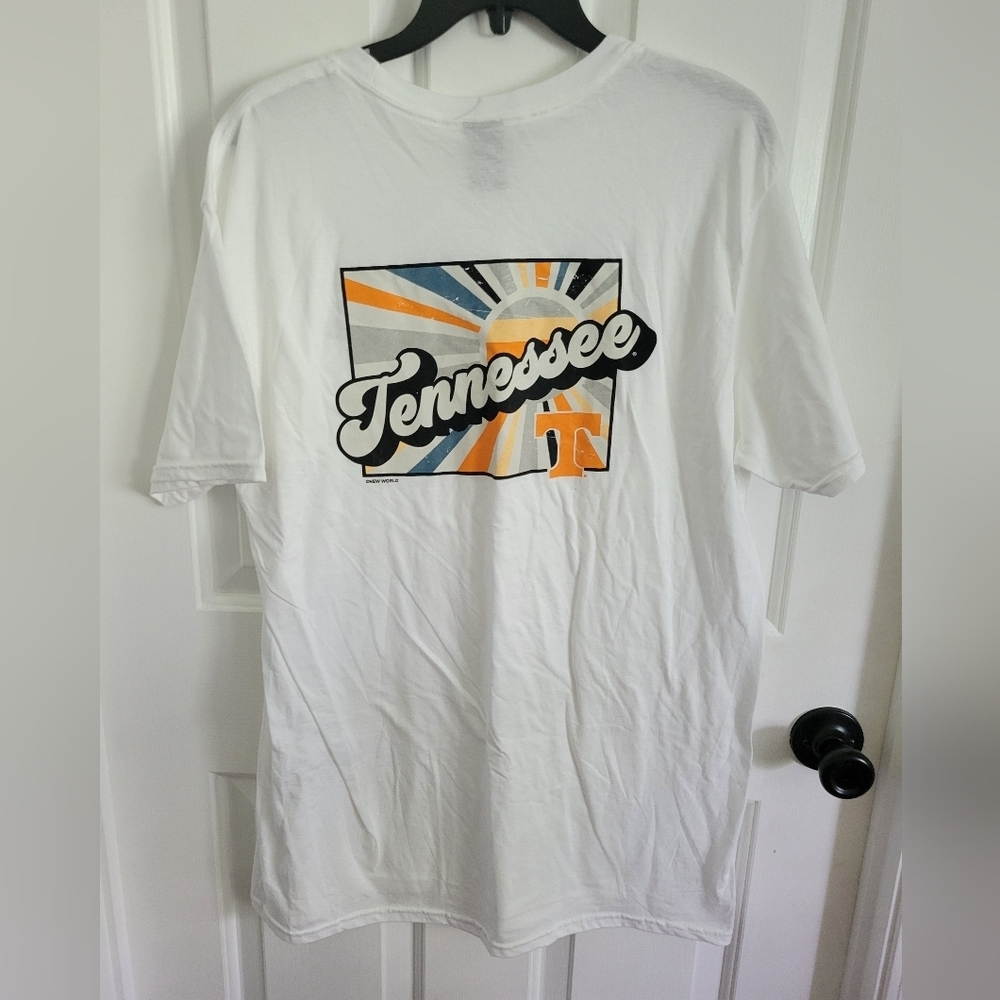 Hanes Tennessee Volunteers White Sunburst Tee Size Large